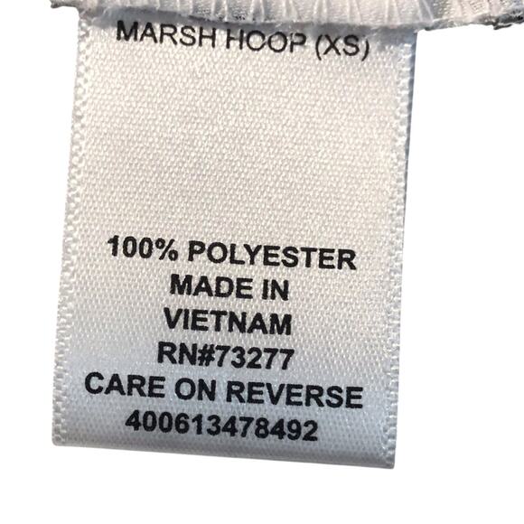 Elle White Black Polka Dot Sleeveless Top Ruffle Front Keyhole Button Closure - Picture 6 of 16